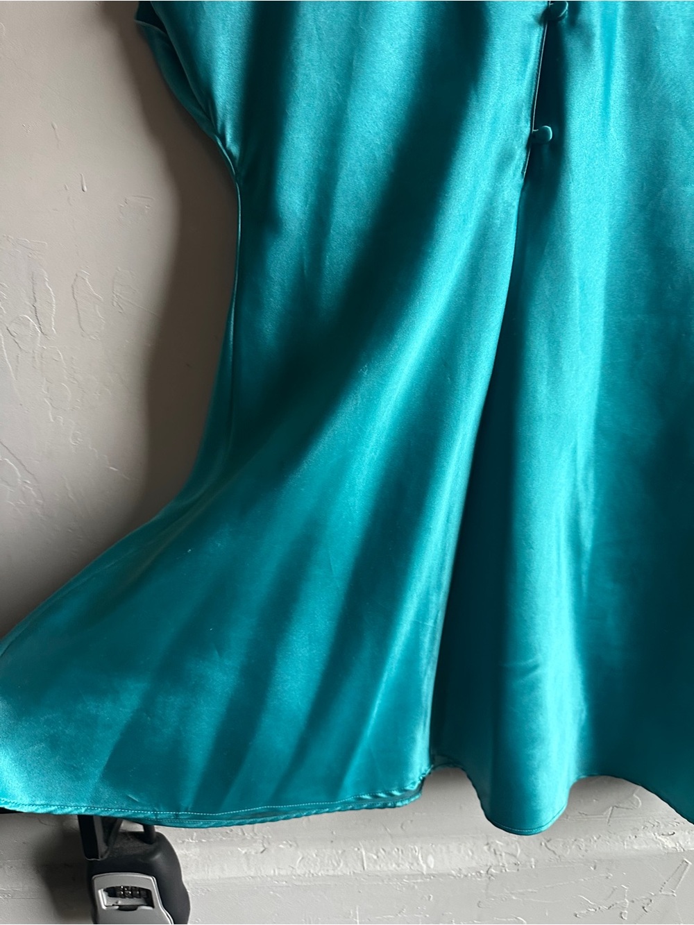 Vintage Victoria’s Secret Teal Satin Sleep Dress Y2K Slip Lingerie Mini Sz M - Picture 2 of 10